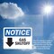Signmission Gas Shutoff Down Arrow OSHA Notice Sign, Plastic, 10in W x 7in L, 2PK OS-2PACK-NS-P-710-L-13022 - alternate 3